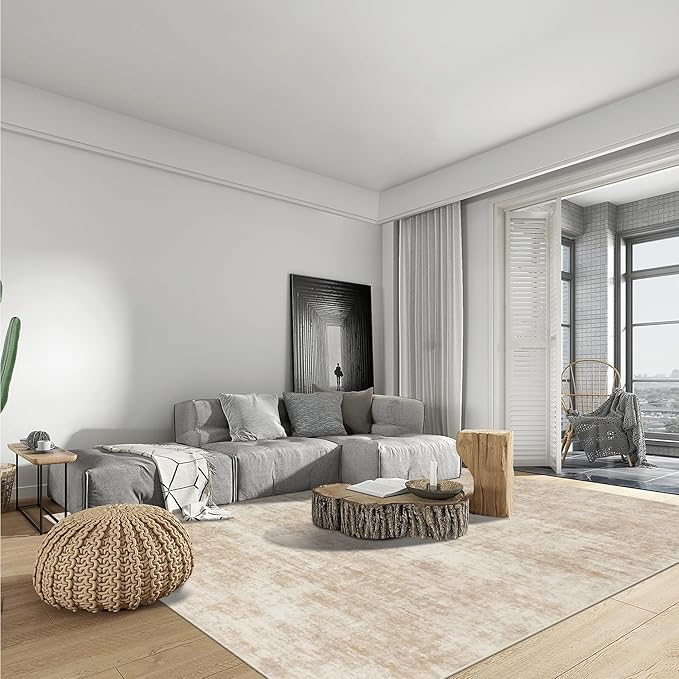 9x12 Area Rugs Washable Rug: Modern Abstract Living Room Rug Soft Anti-Skid - Image 3