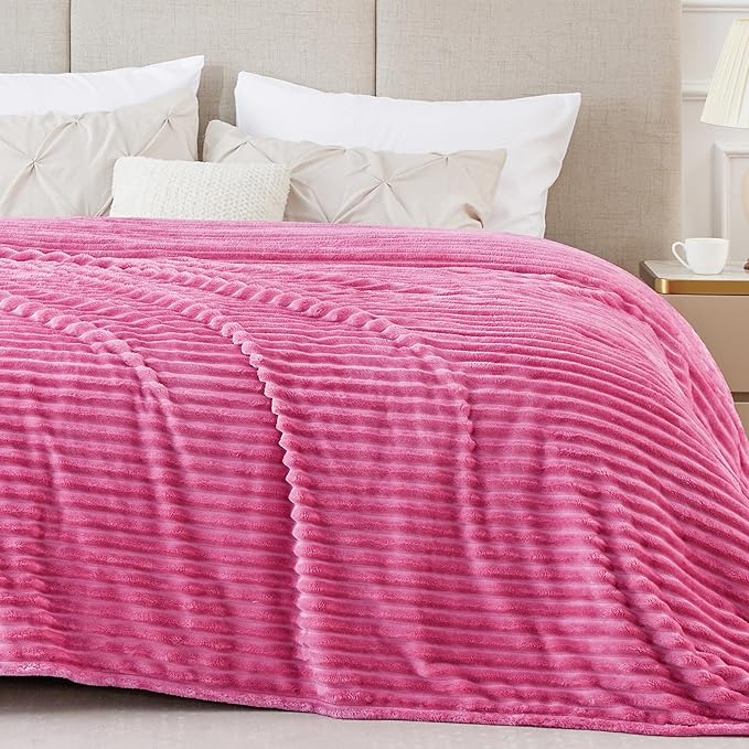 BEDELITE Fleece Blanket Queen Size – 3D Ribbed Jacquard Soft and Warm by BEDELITE