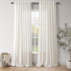 Nanspring Natural Linen Curtains 96 Inches Long by Nanspring