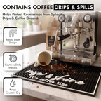 Coffee Bar Mat, Rise and Shine - Coffee Bar Accessories, Station, 18x12