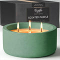 Viyffo Large Citronella Candle Outdoor, 3 Wick 20oz Citronella Candle Indoor, Non Toxic Soy Scented Candle, Green Ceramic Jar for Patio, Deck, Garden, Backyard & Camping, Home Fragrance, Décor & Gift