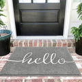 EARTHALL Door Mat Outside Inside Hello Doormat, Durable Floor Mat Non Slip Mat by EARTHALL