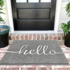 EARTHALL Door Mat Outside Inside Hello Doormat, Durable Floor Mat Non Slip Mat by EARTHALL