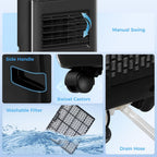 HOMCOM 8000 BTU Portable Air Conditioner 5-in-1 for Rooms 345 Sq. Ft. Black