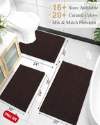 Smiry Thick Bathroom Rugs 30x20, Extra Soft Absorbent Chenille Bath Mat