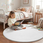 Amearea White Round Area Rugs 5ft Washable Circle Rugs - Image 4