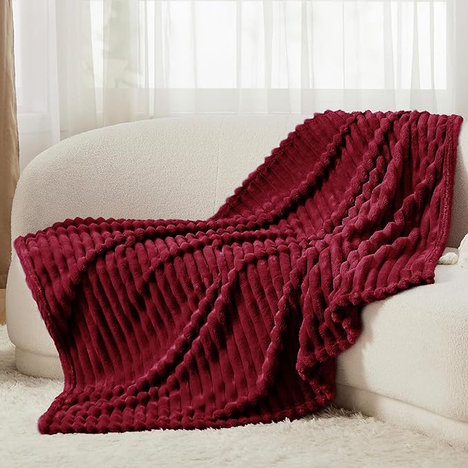 Bedsure GentleSoft Red Blanket for Couch - Image 5