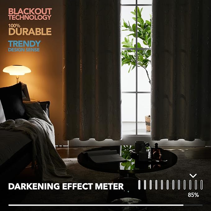 Deconovo Room Darkening Curtains, Thermal Insulated & Noise Reducing Drapes - Image 7
