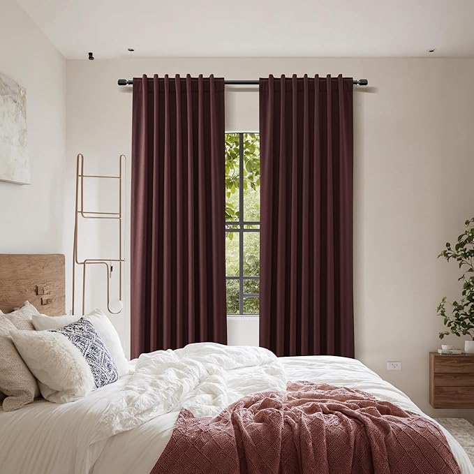 Guken 100% Blackout Curtains 108 Inch Length 2 Panels Set - Image 8
