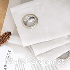 H.VERSAILTEX Pair Set Nickel Grommet Natural Linen Blended Window Treatment - Image 5