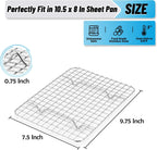 TeamFar Cooling Rack, 9.75”x7.5” Stainless Steel Baking Grid Wire Rack