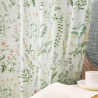 jinchan Floral Linen Blend Curtains - Image 2