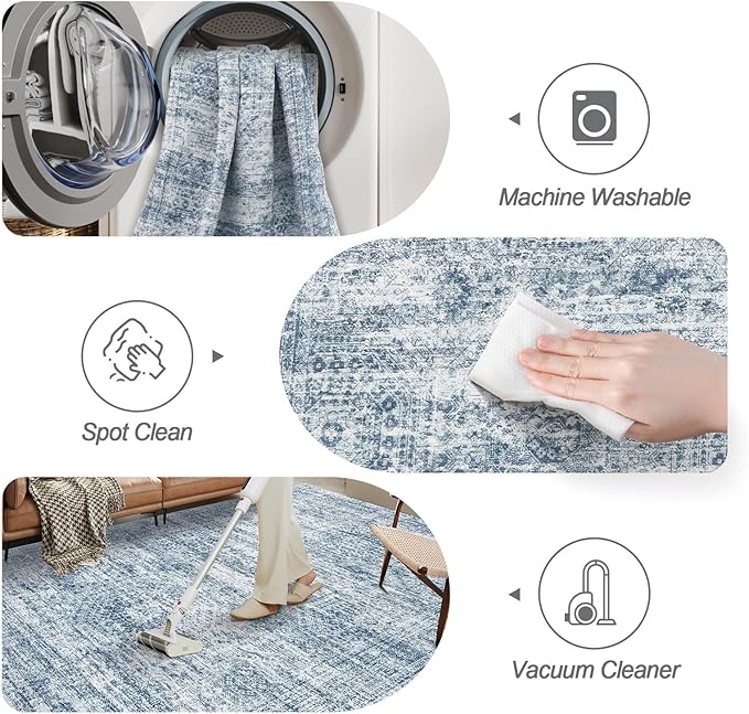 Washable Area Rug 8x10, Large Soft Rugs - Image 4