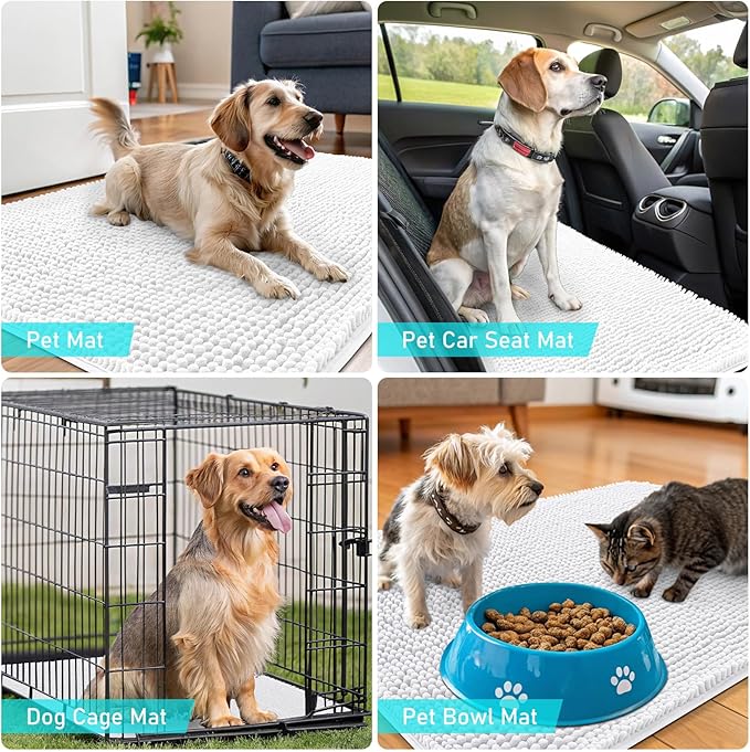 OLANLY Dog Door Mat for Muddy Paws 44x24, Absorbs Moisture and Dirt, Absorbent - Image 7
