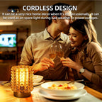 Battery Operated Lamp Timer, Small Cordless Lamp Decorative, Yellow