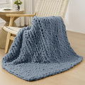 Bigacogo Chunky Knit Throw Blanket by Bigacogo