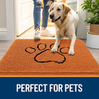 OLANLY Dog Door Mat for Muddy Paws 36x24, Paw Print Design, Absorbs Moisture - Image 6