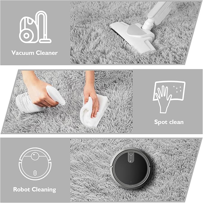 yulidayang Soft Round Area Rug for Kids Bedroom, Fluffy Fuzzy Shaggy Rug - Image 4
