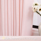 Light Pink Linen Curtains 108 Inches Long - Image 4