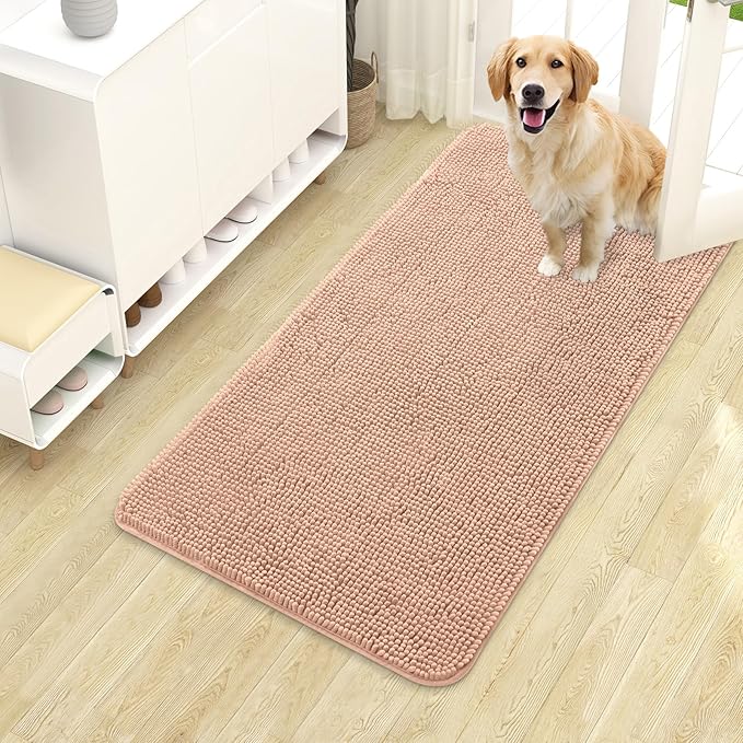 OLANLY Dog Door Mat for Muddy Paws 40x24, Absorbs Moisture and Dirt, Absorbent by OLANLY
