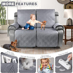 TAOCOCO 100% Waterproof Oversized Loveseat Recliner Cover, Non Slip Split Couch - Image 6
