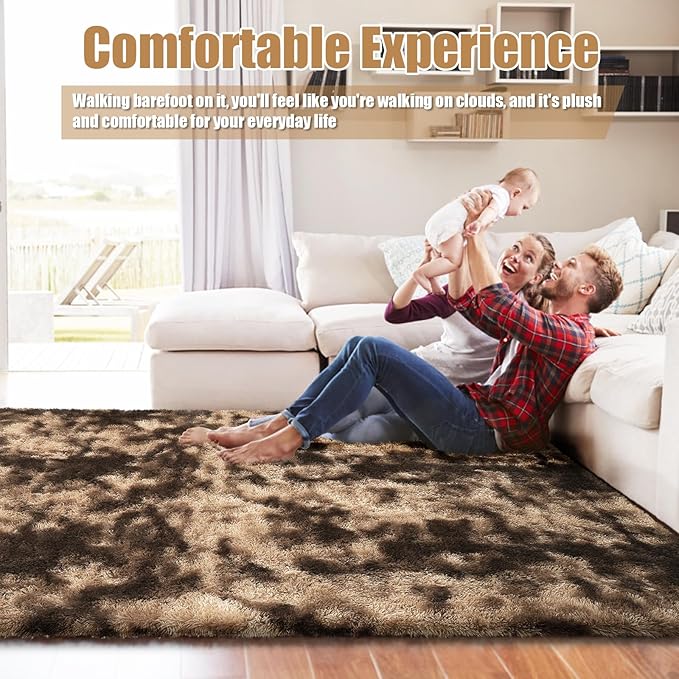9x12 Fluffy Area Rugs for Living Room, Large Fuzzy Shag Area Rug for Bedroom - Image 7