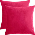 GIGIZAZA Red Velvet Decorative Throw Pillow Covers - Image 4