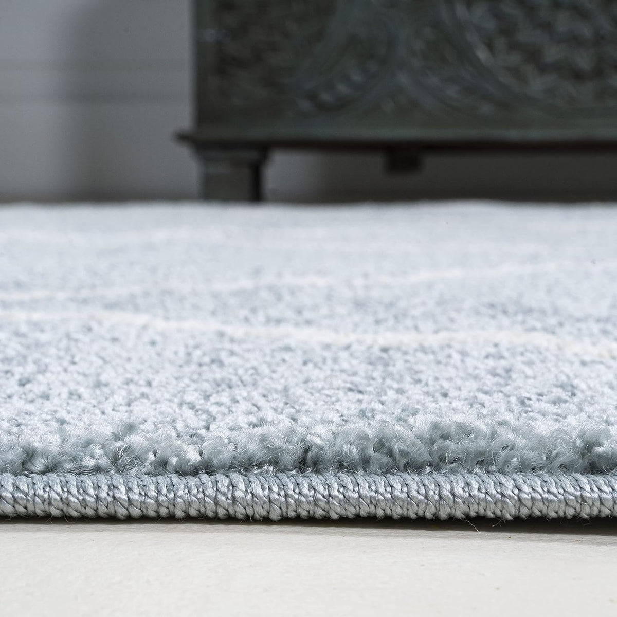 JONATHAN Y Cole Diamond Trellis Light Blue/White Runner Rug 2x10, Modern,Contemporary,Geometric,Casual, Easy-Cleaning for Living Room,Bedroom,Kitchen,Pet Friendly,Non-Shedding (SEU102C-210)
