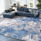 Washable Area Rugs 7'x9' Non-Slip Modern Abstract Soft by RELEANY