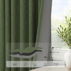 Olive Green Blackout Curtains for Bedroom 96 Inches Long Floor Length 2 Panel - Image 5