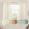 LAMIT Natural Linen Semi Sheer Curtains 63 Inch by LAMIT