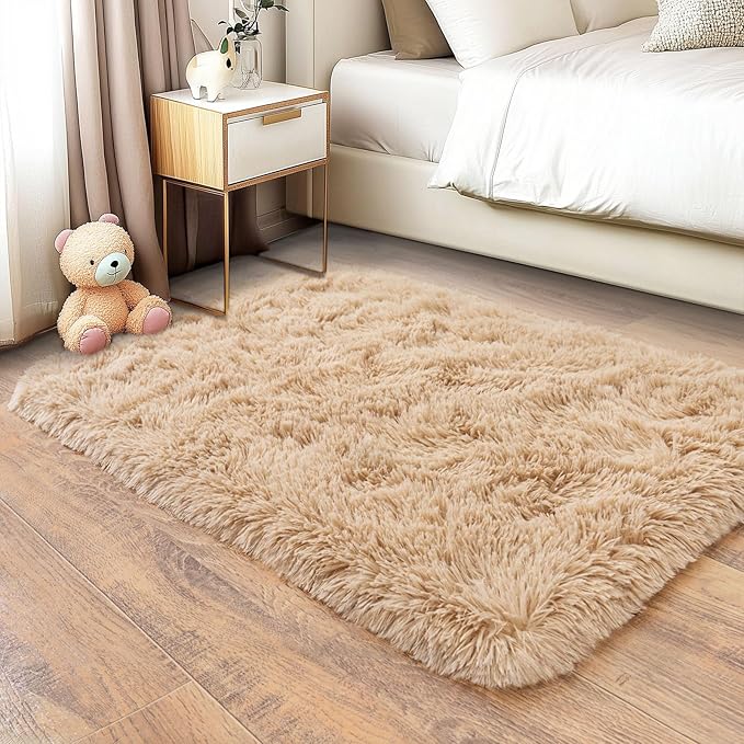 Pionblank Fluffy Small Rug for Bedroom 2x3 Feet, Shag Soft Area Rug, Modern - Image 8