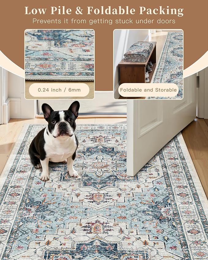 Madane Runner Rugs for Hallway 2x10 Long Washable Non-Slip Hallway Runner Rug - Image 7