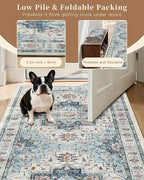 Madane Washable Area Rug 2x3, Small Entryway Rug Non-Slip Vintage Door Mat - Image 6