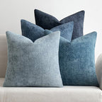 MIULEE Pack of 4 Couch Throw Pillow Covers 16x16 Inch Neutral Blue Soft by MIULEE