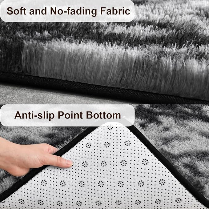 TWINNIS Super Soft Shaggy Rugs Fluffy Carpets 8x10 Feet, Indoor Modern Plush - Image 9