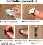 EBOOT 500 Pieces Adhesive Cable Clips Wire Clips Cable Wire Management Wire Cable Holder Clamps Cable Tie Holder for Car, Office and Home