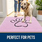 OLANLY Dog Door Mat for Muddy Paws 30x20, Paw Print Design, Absorbs Moisture - Image 6