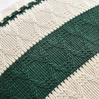 Fancy Homi Set of 1 Dark Green Boho Lumbar Decorative Throw Pillow Covers 12x20 - Image 4