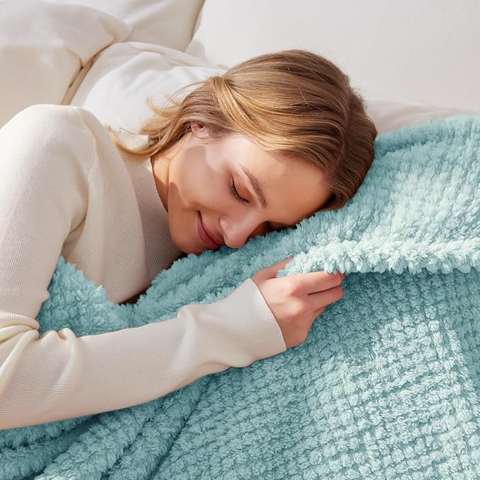 Whale Flotilla Twin Size Fuzzy Fleece Blanket - Image 3
