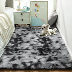 Ophanie Tie-Dyed Black&Grey Area Rugs by Ophanie