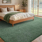 FinRèc 5x7 Washable Area Rugs for Bedroom Living Room, Low Pile Thin Rug Solid - Image 2