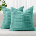 MIULEE Pack of 2 Corduroy Decorative Throw Pillow Covers 16x16 Inch Soft Boho by MIULEE