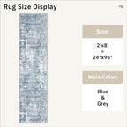 Runner Rug 2x8 Washable Non-Slip Hallway Runner Rugs - Image 5