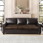 Leather Look Couch Cushion Covers Sofa Seat Slipcovers Sets Couches Furniture - Image 2