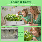12 Pods Hydroponics Growing System Kit,Soil-Free Indoor Herbs Garden, White