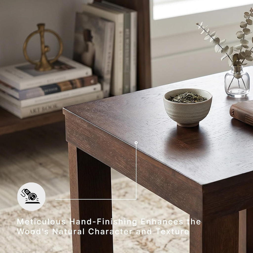 Signature Design by Ashley End Table, Oversized Square, Dark Brown
