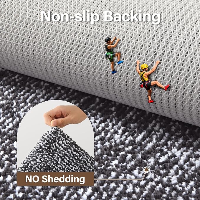 70x24 Long Bathroom Rugs Washable Non Slip, Dark Grey Bath Mat - Image 6