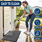 Smiry Front Door Mat Outside Entrance, Heavy Duty Natural Rubber Doormat - Image 5
