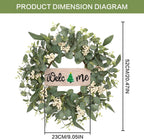 20Inch Wreaths for Front Door for Spring Fall Summer Winter Welcome Sign